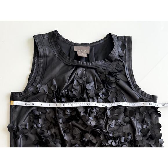 Kenar Women Black Festive "Floral" (circle fringe) Sleeveless Top Size M - Picture 6 of 10